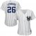 New York Yankees #26 DJ LeMahieu White Strip Home Womens Stitched MLB Jersey