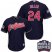 Cleveland Indians #24 Andrew Miller Navy Blue Alternate 2016 World Series Bound Stitched Youth MLB Jersey