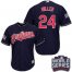 Cleveland Indians #24 Andrew Miller Navy Blue Alternate 2016 World Series Bound Stitched Youth MLB Jersey