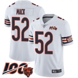 Nike Chicago Bears #52 Khalil Mack White Mens Stitched NFL 100th Season Vapor Limited Jersey