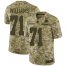 Nike Washington Football Team #71 Trent Williams Camo Mens Stitched NFL Limited 2018 Salute To Service Jersey