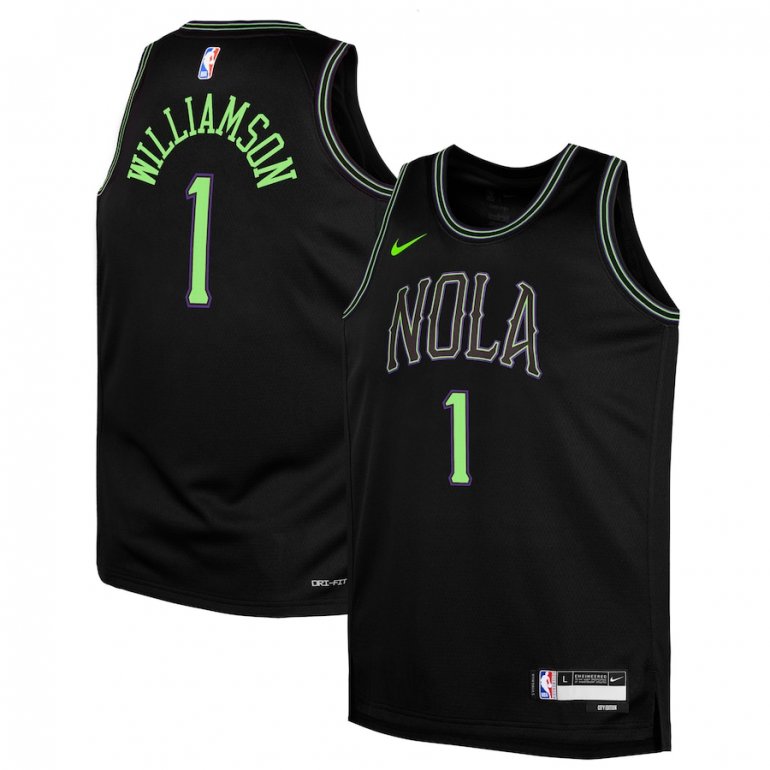 Zion Williamson New Orleans Pelicans Nike Youth 2023/24 Swingman Replica Jersey – City Edition – Black