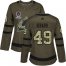 Adidas Colorado Avalanche #49 Samuel Girard Green Womens 2022 Stanley Cup Champions Salute To Service Stitched NHL Jersey Womens