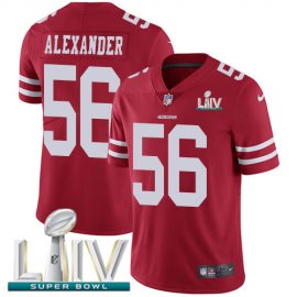 Nike San Francisco 49ers #56 Kwon Alexander Red Super Bowl LIV 2020 Team Color Mens Stitched NFL Vapor Untouchable Limited Jersey