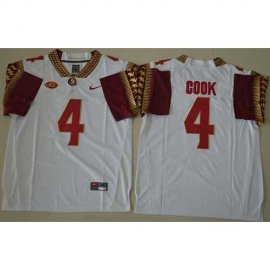 Florida State Seminoles #4 Dalvin Cook White Stitched NCAA Jersey