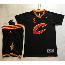 Cleveland Cavaliers #2 Kyrie Irving Black Short Sleeve C A Set Stitched NBA Jersey