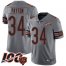 Nike Chicago Bears #34 Walter Payton Silver Youth Stitched NFL Limited Inverted Legend 100th Season Jersey