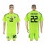 Germany #22 Ter Stegen Shiny Green Goalkeeper Soccer Country Jersey