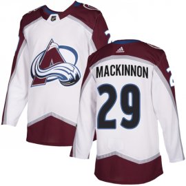 Adidas Colorado Avalanche #29 Nathan MacKinnon White Road Authentic Stitched Youth NHL Jersey