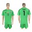 Germany #1 Neuer Green Goalkeeper Soccer Country Jersey