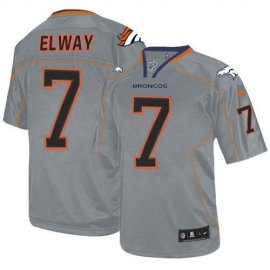 Nike Denver Broncos #7 John Elway Lights Out Grey Youth Stitched NFL Elite Jersey