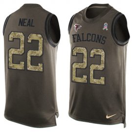 Nike Atlanta Falcons #22 Keanu Neal Green Mens Stitched NFL Limited Salute To Service Tank Top Jersey