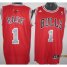 Chicago Bulls 1 Derrick Rose Red Revolution 30 Swingman Jersey White Number Cheap