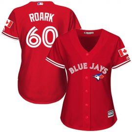 Toronto Blue Jays #60 Tanner Roark Red Canada Day Womens Stitched MLB Jersey