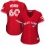 Toronto Blue Jays #60 Tanner Roark Red Canada Day Womens Stitched MLB Jersey