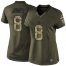 Nike New York Giants #8 Daniel Jones Green Womens Stitched NFL Limited 2015 Salute to Service Jersey
