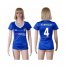 Womens Chelsea #4 Fabregas Home Soccer Club Jersey