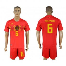 Belgium #6 TIELEMANS Home 2018 FIFA World Cup Soccer Jersey