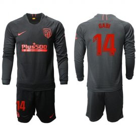 Atletico Madrid #14 Gabi Away Long Sleeves Soccer Club Jersey