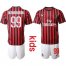 AC Milan #99 Donnarumma Home Kid Soccer Club Jersey