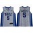 Blue Devils #5 R.J. Barrett White/Blue Basketball Elite Stitched Youth NCAA Jersey