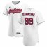 Cleveland Indians #99 James Karinchak Mens Nike White Home 2020 Authentic Team MLB Jersey
