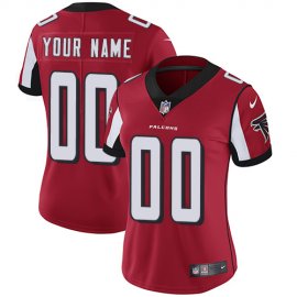 Nike Atlanta Falcons Customized Red Team Color Stitched Vapor Untouchable Limited Womens NFL Jersey
