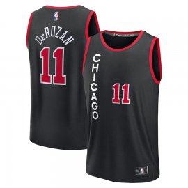 DeMar DeRozan Chicago Bulls Fanatics Branded Unisex 2023/24 Fast Break Jersey – Black – City Edition