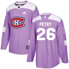 Adidas Montreal Canadiens #26 Jeff Petry Purple Authentic Fights Cancer Stitched NHL Jersey