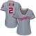 Washington Nationals #2 Adam Eaton Grey Road 2019 World Series Champions Womens Stitched MLB Jersey