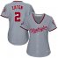 Washington Nationals #2 Adam Eaton Grey Road 2019 World Series Champions Womens Stitched MLB Jersey