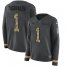 Nike Miami Dolphins #1 Tua Tagovailoa Anthracite Salute to Service Womens Stitched NFL Limited Therma Long Sleeve Jersey