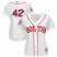 Boston Red Sox #42 Majestic Womens 2019 Jackie Robinson Day Official Cool Base Jersey White