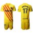 Barcelona #17 Griezmann Yellow Soccer Club Jersey