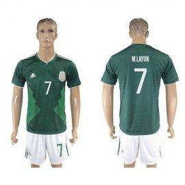 Mexico #7 M.Layun Green Home Soccer Country Jersey