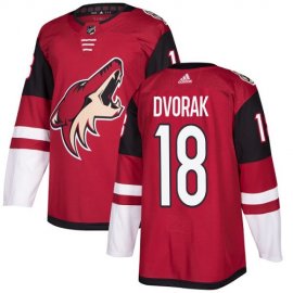 Adidas Arizona Coyotes #18 Christian Dvorak Maroon Home Authentic Stitched NHL Jersey