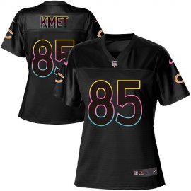 Nike Chicago Bears #85 Cole Kmet Black Womens NFL Fashion Game Jersey