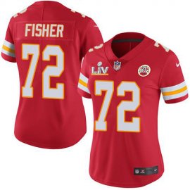 Nike Kansas City Chiefs #72 Eric Fisher Red Team Color Womens Super Bowl LV Bound Stitched NFL Vapor Untouchable Limited Jersey