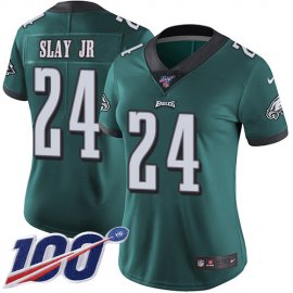 Nike Philadelphia Eagles #24 Darius Slay Jr Green Team Color Womens Stitched NFL 100th Season Vapor Untouchable Limited Jersey