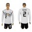 Germany #2 Mustafi White Home Long Sleeves Soccer Country Jersey
