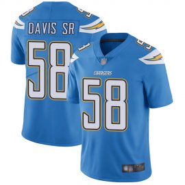 Nike Los Angeles Chargers #58 Thomas Davis Sr Electric Blue Alternate Mens Stitched NFL Vapor Untouchable Limited Jersey