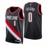 Nike Portland Trail Blazers #0 Damian Lillard Black Mens 2021-22 NBA 75th Anniversary Diamond Swingman Jersey – Icon Edition Mens
