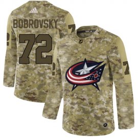 Adidas Columbus Blue Jackets #72 Sergei Bobrovsky Camo Authentic Stitched NHL Jersey