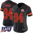 Nike Kansas City Chiefs #94 Terrell Suggs Black Womens Stitched NFL Limited Rush 100th Season Jersey