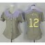 Chicago Cubs #12 Kyle Schwarber Grey 2017 Gold Program Cool Base Womens Stitched MLB Jersey