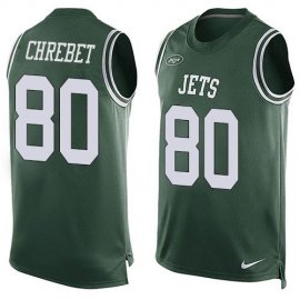 Nike New York Jets #80 Wayne Chrebet Green Team Color Mens Stitched NFL Limited Tank Top Jersey
