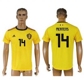 Belgium #14 Mertens Away Soccer Country Jersey