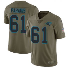 Nike Carolina Panthers #61 Matt Paradis Olive Mens Stitched NFL Limited 2017 Salute To Service Jersey