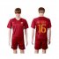 Roma #16 De Rossi Red Home Soccer Club Jersey