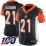 Nike Cincinnati Bengals #21 Mackensie Alexander Black Team Color Womens Stitched NFL 100th Season Vapor Untouchable Limited Jersey